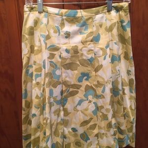 Kate Hill pleated spring flowered skirt